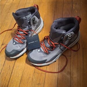 The North Face Men's Gray and Red Athletic Shoes